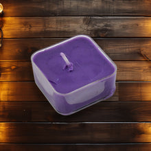 13135 purple sqaure tealight candle 1pc