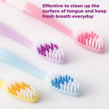 2 in 1 tooth brush with tongue scraper 8pcs