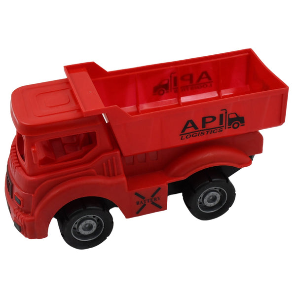 18021 big size friction powered dumper toy truck for kids with opening container feature strong durable plastic material indoor outdoor play birthday gift for baby boys girls 1 pc red color