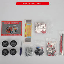 18437 engineering metal fire truck toy