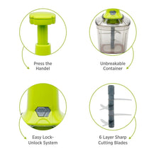 10195 2in1 manual push chopper 1100ml