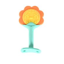 baby silicone teether fruit teether for toddlers 100 food grade silicone teether non toxic latex free suitable for kids above 3 months sunflower moon shape1 pc