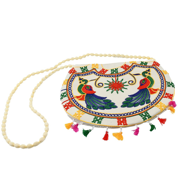 handcrafted cotton embroidered shoulder bag for girls