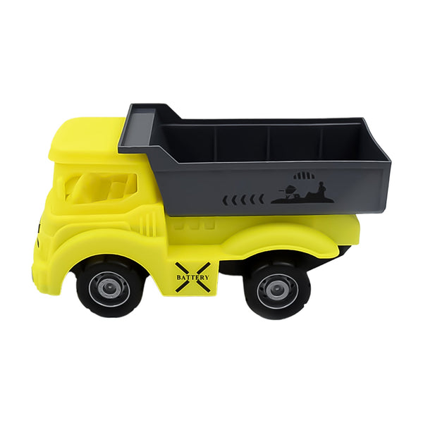 18023 big size friction powered dumper toy truck for kids with opening container feature strong durable plastic material indoor outdoor play birthday gift for baby boys girls 1 pc yellow color