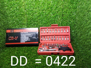 socket 1 4 inch combination repair tool kit red 46 pcs