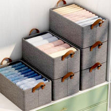 12627 foldable storage box withhandles cotton and linen storage bins and baskets organizer for nursery closet bedroom home 45 cm