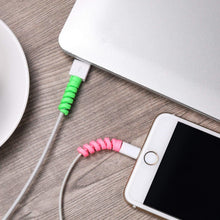 12722 spiral charger cable protector data cable saver charging cords protective for all universal earphone cable cover pack of 10