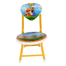 17761 heart shape kids chair cartoon printed foldable kids children folding chair for playrooms schools daycares and home metal and fibre body picnic beach camping chair 1 pc