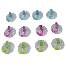 transparent rubber suction wall hook 12pc