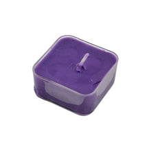 13135 purple sqaure tealight candle 1pc