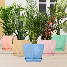 round nbsp flower pot with bottom tray 5 pcs set with brown box small