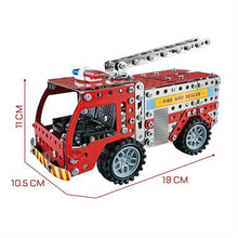 18437 engineering metal fire truck toy