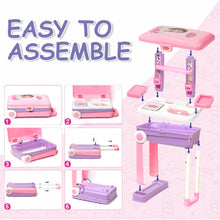 portable beauty set suitcase wheel