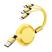 3 in 1 retractable charger charging cable 1 pc