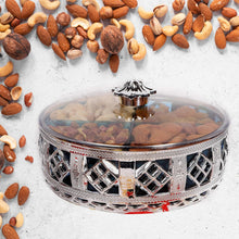 10238 round silver dry fruit box
