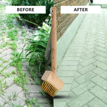 paving brush wooden block patio weed remover