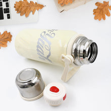 stainless steel vacuum insulated water bottle leak proof flask for tea coffee reusable water bottle with hanging strap bottle for hot cold drinks wide mouth water flask 1200 ml