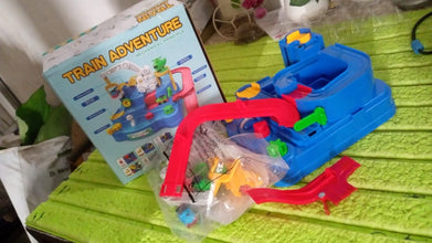 17792 car adventure toys city rescue preschool toy race tracks for boys parent child interactive kids race car track play sets adventure toy 1