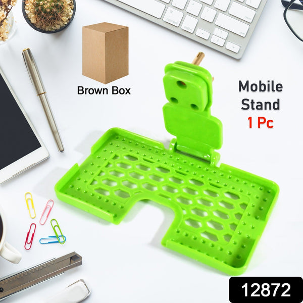 12872 multi purpose wall holder stand for charging mobile just fit in socket and hang mix color 1 pc