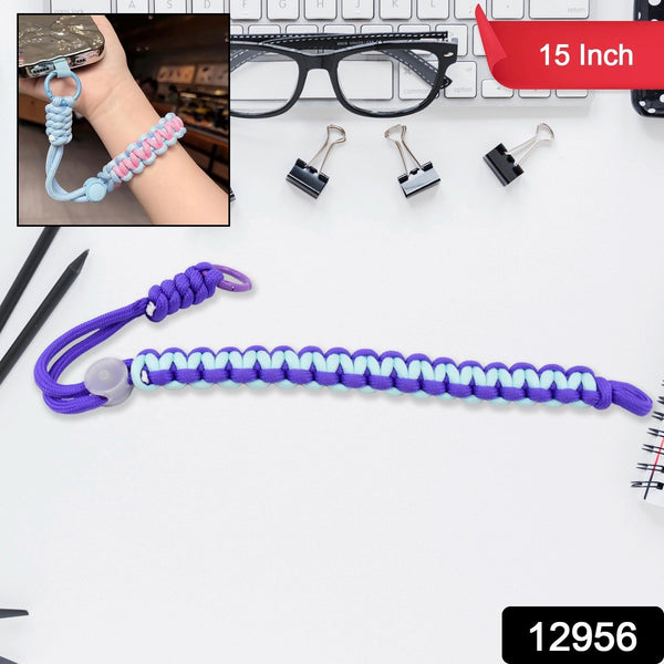 multipurpose adjustable hand wrist strap lanyardwith cellphone phone strap 1 pc 15 inch multicolor