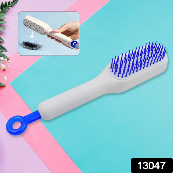 12947 self cleaning hairbrush self cleaning anti static detangling massage comb one pull clean scalable rotate lifting self cleaning hairbrush hair styling tools