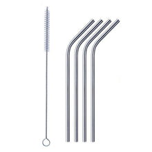 reusable stainless steel drinking straws bent 4 bent straws 1 brush