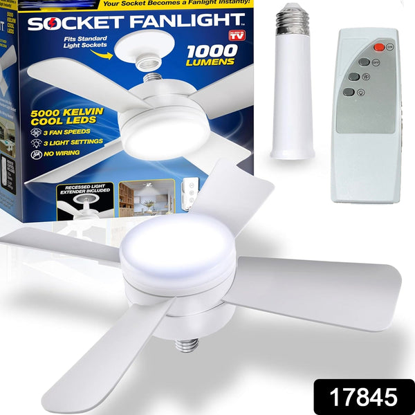 17845 socket fan light n remote