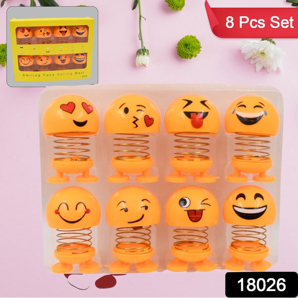 18026 funny emoji spring doll 8pc