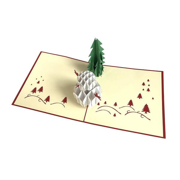 3d pop up merry christmas wishes card