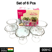 6 piece serving dessert bowl set
