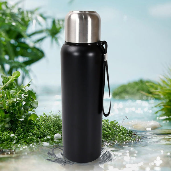 stainless steel water bottle fridge water bottle stainless steel water bottle leak proof rust proof cold hot thermos steel bottle leak proof office bottle gym home kitchen hiking trekking travel bottle 800ml 1