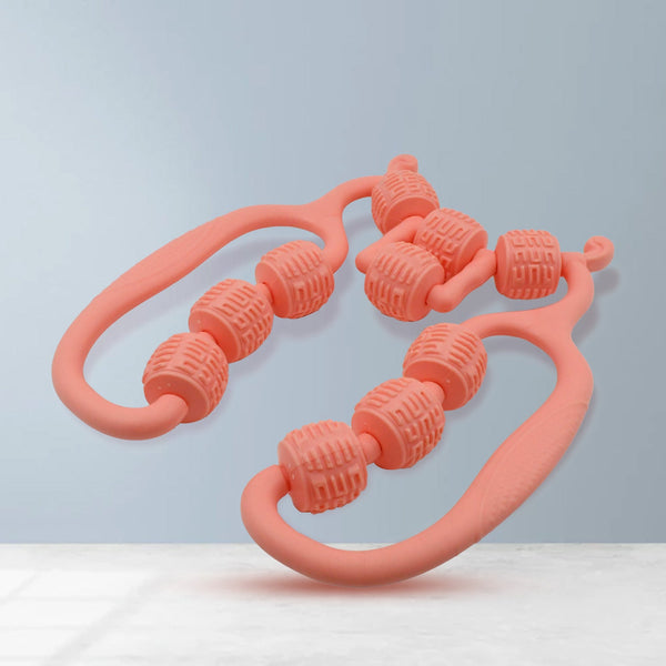muscle massage roller 10 wheels relieve soreness leg muscle roller fitness roller muscle relaxer massage roller ring clip all round massaging uniform force elastic pp drop shaped for home use 1 pc