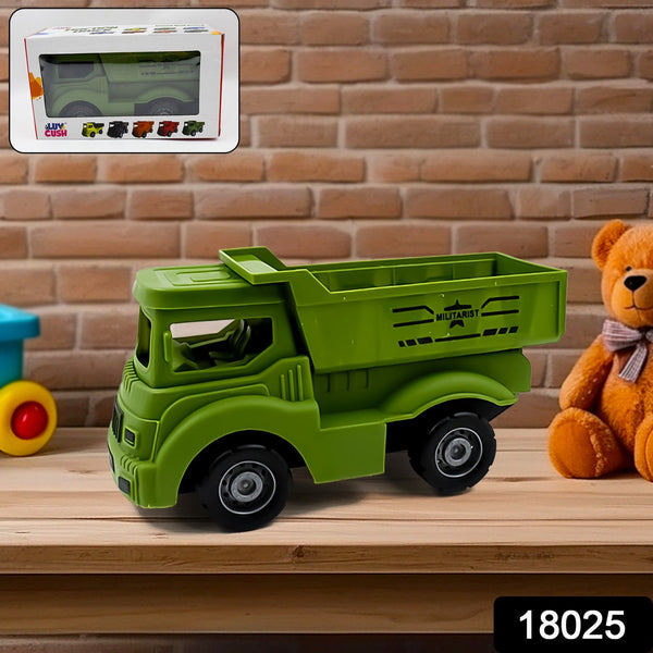 18025 big size friction powered dumper toy truck for kids with opening container feature strong durable plastic material indoor outdoor play birthday gift for baby boys girls 1 pc green color