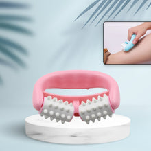 6405 manual round handle plastic 2 rollers massage roller cellulite roller for legs arms back muscle pain relief and muscle relaxation