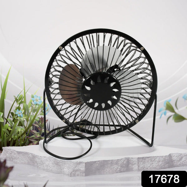 usb table desk personal metal electronic fan compatible with computers laptops student dormitory suitable for office school use 1 pc