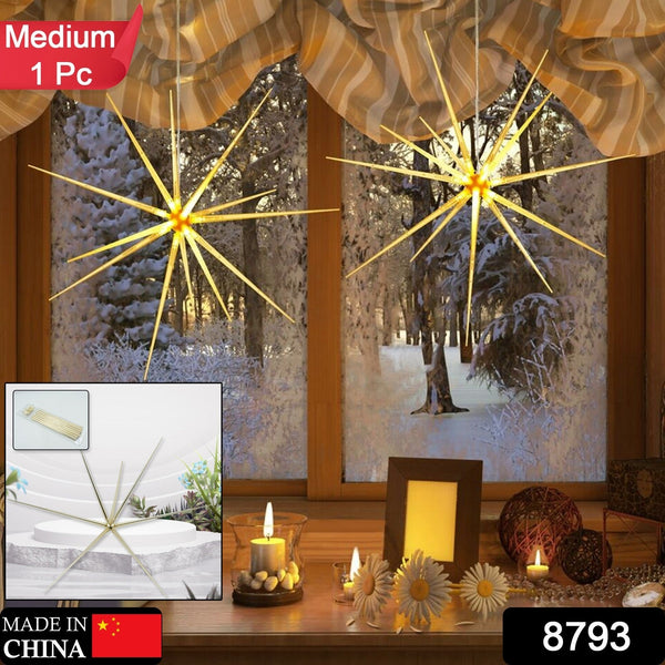 3d gold star hanging decoration star acrylic look hanging luminous star for windows home garden festive embellishments for holiday parties weddings birthday home decoration medium