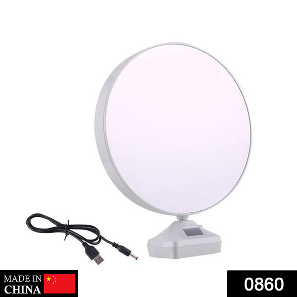 plastic 2 in 1 mirror come photo frame with led light