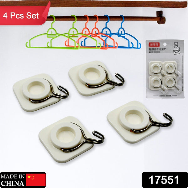 multipurpose strong hook self adhesive hooks for wall heavy plastic hook sticky hook household for home decorative hooks bathroom all type wall use hook suitable for bathroom kitchen office 2 pc 4 pc set