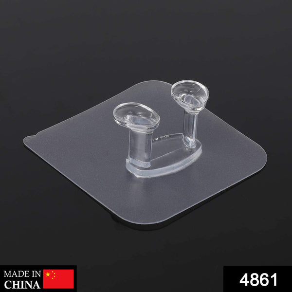 4861 transparent multi function wall storage hooks