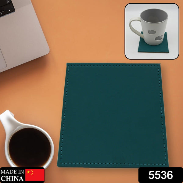 square tea coaster dining table decor accessories coaster for dining table for hot pots coasters for cups durable and long lasting leather coffee table for home or office use 1 pc