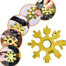 durable portable 18 in 1 snowflake multi tool snowflake bottle opener flat phillips screwdriver kit wrench