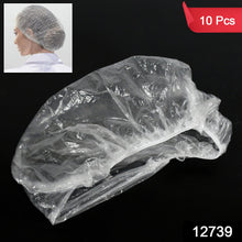 disposable shower caps for women larger thicker waterproof and individually wrapped plastic elastic hair bath caps for hotel and spa hair salon home use portable travel 10 pc set