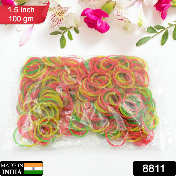 strong reusable rubber bands multicolor for office home school 5 inch 100 gm