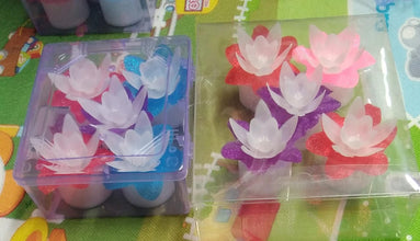 decoration candles led diwali decor lotus flower candle 5 pc