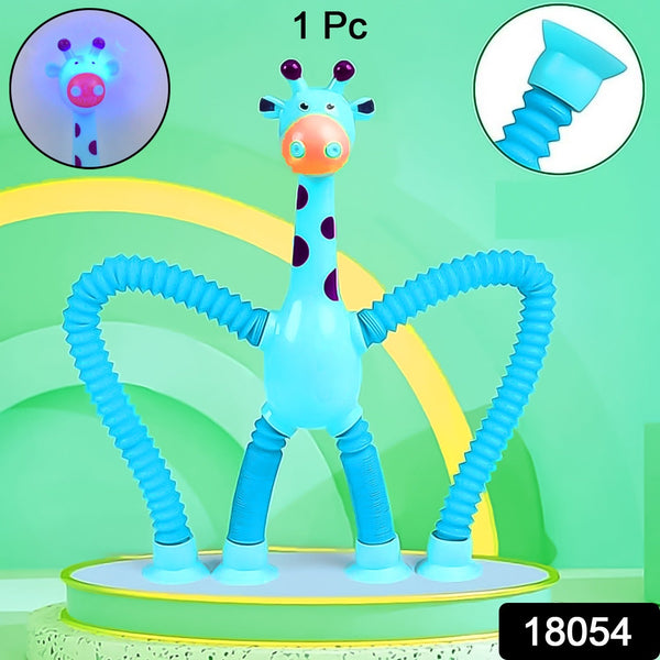 led giraffe telescopic suction cup toy for kids