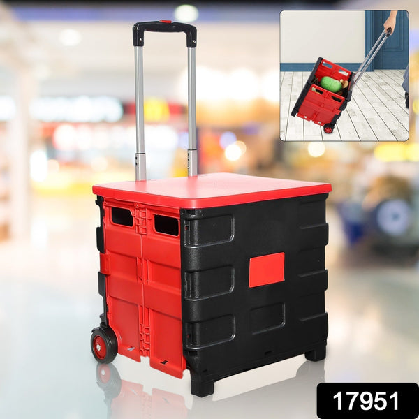 foldable shopping grocery trolley cart travel portable food basket 1 pc