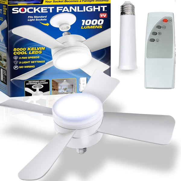 17845 socket fan light n remote