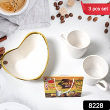 8228 snacks hut cup n platter 3pc