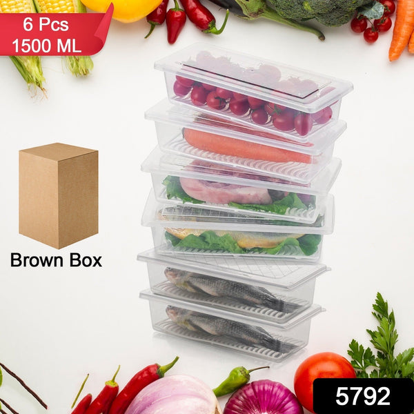 vegetables fruits freezer storage container pack of 6pc 1500ml