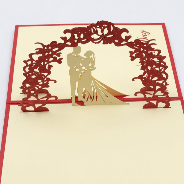 unique 3d pop up wedding wishing card 1pc